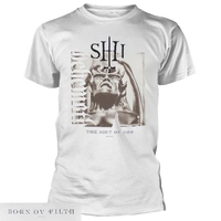 Behemoth The Shit Ov God Sepia Parchment White Shirt