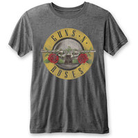 Guns N Roses Classic Logo Grey Burnout Shirt