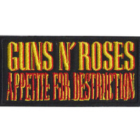 Guns N Roses Appetite For Destruction Text Logo Patch