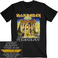 Iron Maiden Powerslave Album World Slavery Tour Shirt