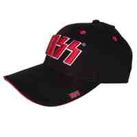 Kiss Red On White Logo Baseball Cap Hat