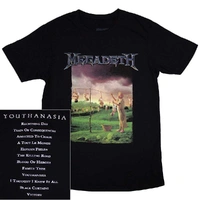 Megadeth Youthanasia Tracklist Shirt