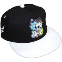 Metallica Shortest Straw Multi Eyes Black & White Snapback Cap Hat