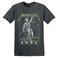 Metallica Justice Faces Charcoal Shirt