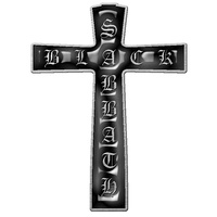 Black Sabbath Cross Metal Pin Badge