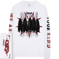 Slipknot Shrouded Group White Long Sleeve Shirt