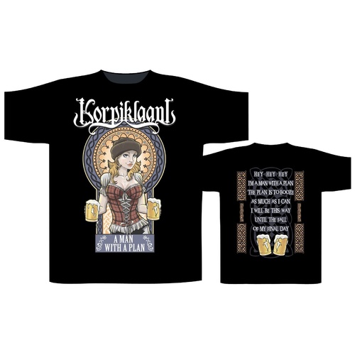 Korpiklaani A Man With A Plan Shirt [Size: S]