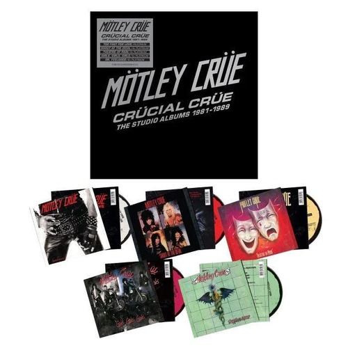 Motley Crue Crucial Crue The Studio Albums 1981-1989 5 CD Box Set Limited Edition