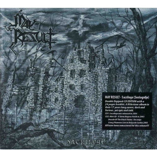 May Result Sacrilege Deluxe 2 CD Dikipak