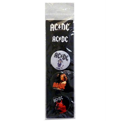 AC/DC Badge Button Set #4