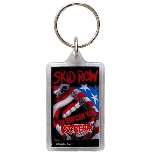 Skid Row Scream Lucite Keychain