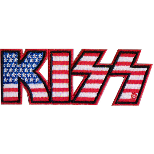 Kiss Logo American Flag Patch