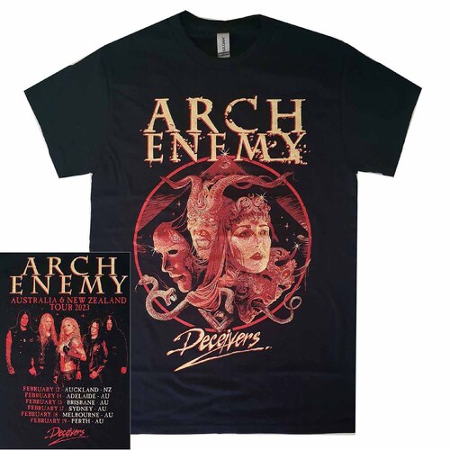 Arch Enemy Deceivers Australian New Zealand Tour 2023 Shirt [Size: S]
