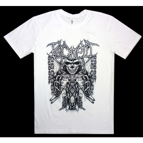 Psycroptic Coffin Skull White Shirt [Size: S]