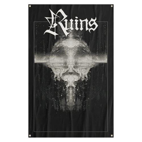 Ruins Dripping Moon Poster Flag