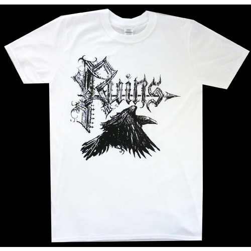 Ruins Crow Logo White Shirt [Size: M]