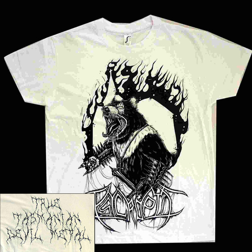 Psycroptic True Tasmanian Devil Metal White Shirt [Size: XS]
