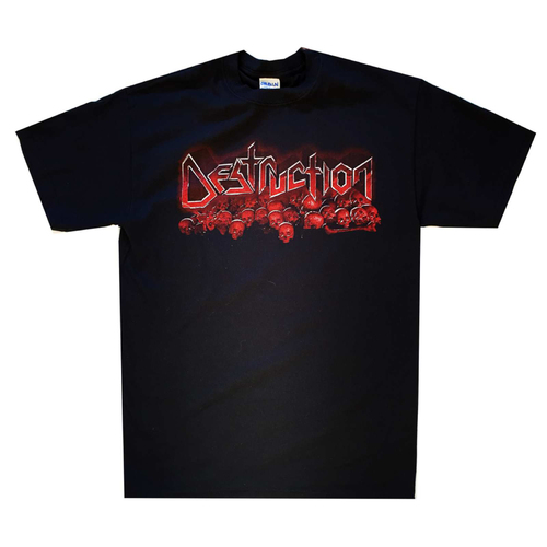 Destruction Red Skull Logo Shirt [Size: M]
