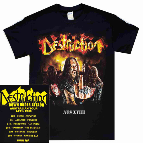 Destruction Finger Australian Tour Shirt [Size: S]