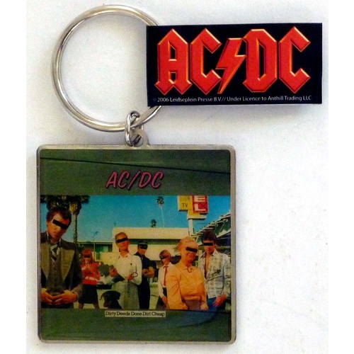 AC/DC Dirty Deeds Logo Metal Keychain