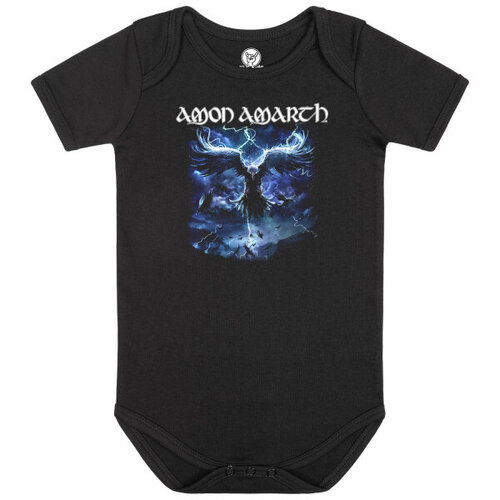 Amon Amarth Ravens Flight Baby Organic Bodysuit [Size: Black 56-62 (0–6 months)]