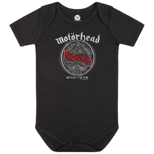 Motorhead Ace Of Spades Red Banner Baby Bodysuit 0-18 Months [Size: 68/74 (6–12 months)]