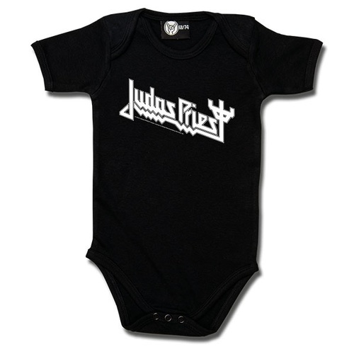 Judas Priest Logo Baby Black Bodysuit [Size: 68/74 (6–12 months)]