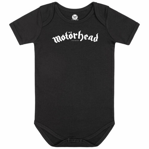 Motorhead Logo Baby Organic Bodysuit [Size: Black 68/74 (6–12 months)]