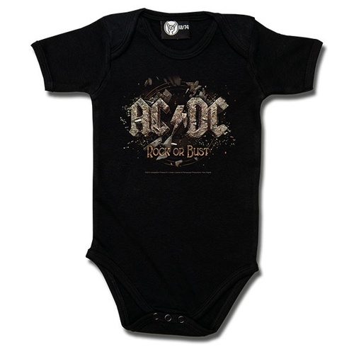 AC/DC Rock Or Bust Baby Bodysuit [Size: 56 (0–3 months)]