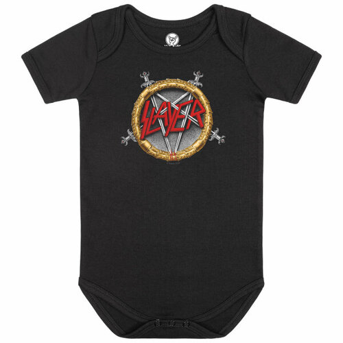 Slayer Pentagram Baby Organic Bodysuit [Size: Black 80 (12-18 months)]