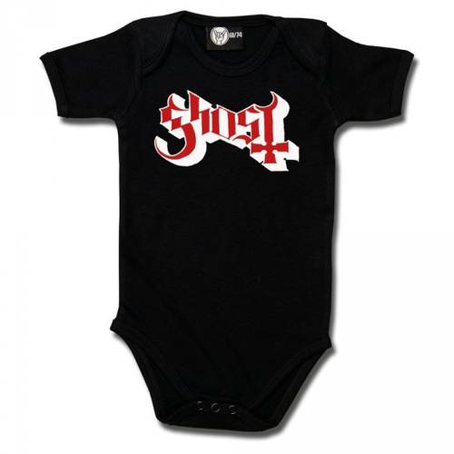 Ghost Logo Baby Bodysuit [Size: Black 68/74 (6–12 months)]