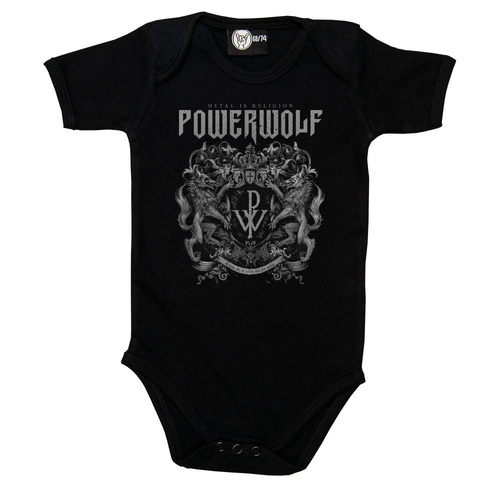 Powerwolf Crest Baby Bodysuit [Size: Black 62 (3–6 months)]