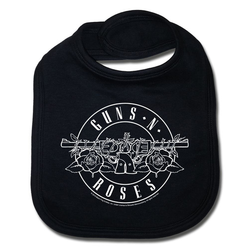 Guns N Roses Bullet Outline Organic Baby Bib