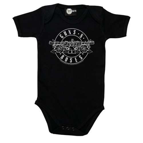 Guns N Roses Bullet Outline Baby Bodysuit [Size: 68/74 (6–12 months)]