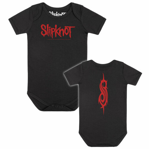 Slipknot Logo Baby Organic Bodysuit [Size: Black 68/74 (6–12 months)]