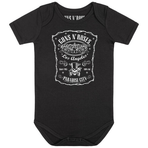 Guns N Roses Paradise City Baby Organic Bodysuit [Size: Black 80 (12-18 months)]