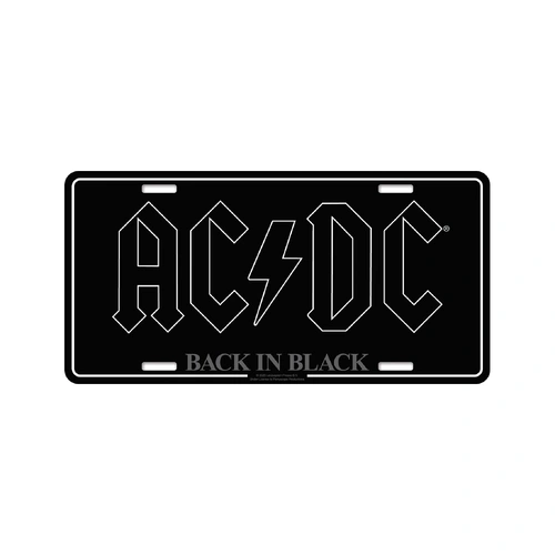 AC/DC Back In Black Number Plate