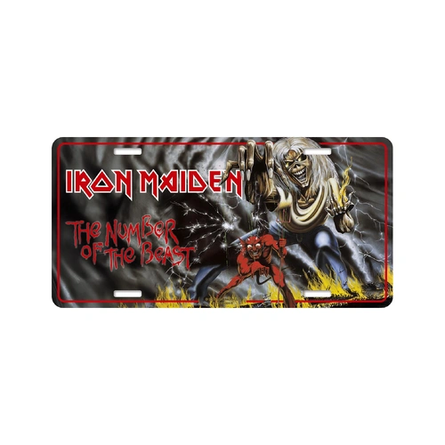 Iron Maiden Number Of The Beast Number Plate