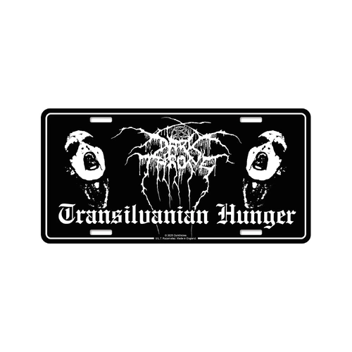 Darkthrone Transilvanian Hunger Number Plate