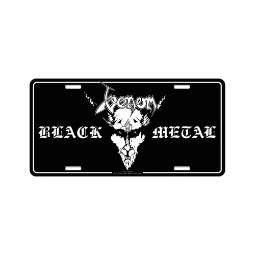 Venom Black Metal Number Plate