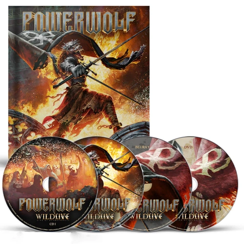 Powerwolf Wildlive (Live At Olympiahalle) 2 CD DVD Bluray Mediabook