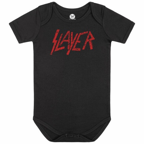 Slayer Logo Baby Bodysuit (choice of 5 colours) [Size: Black Red Logo 56/62 (0–6 months)]