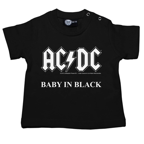 AC/DC Back In Black Baby Shirt 0-18 Months [Size: 62 (3–6 months)]