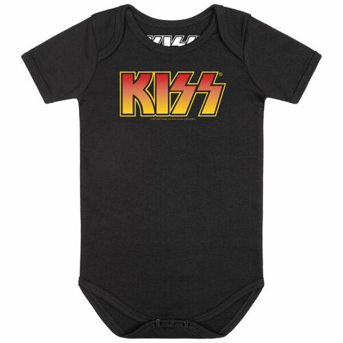 Kiss Logo Baby Bodysuit [Size: Black 56-62 (0–6 months)]