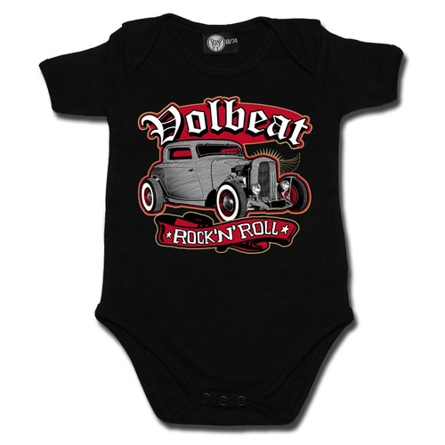 Volbeat Rock N Roll Baby Bodysuit [Size: Black 56 (0–3 months)]