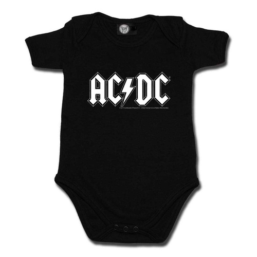 AC/DC Logo Baby Bodysuit (Choice of 4 colours) [Size: Blue 68/74 (6–12 months)]