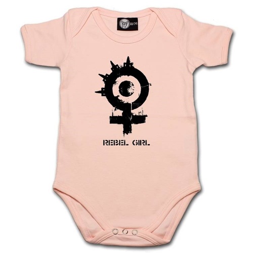 Arch Enemy Rebel Girl Baby Bodysuit (choice of 4 colours) [Size: Black 56 (0–3 months)]