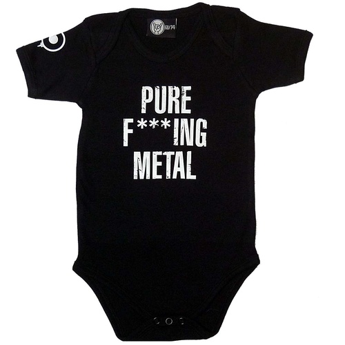 Arch Enemy Pure F***ing Metal Baby Bodysuit (Choice of 4 colours) [Size: Blue 68/74 (6–12 months)]