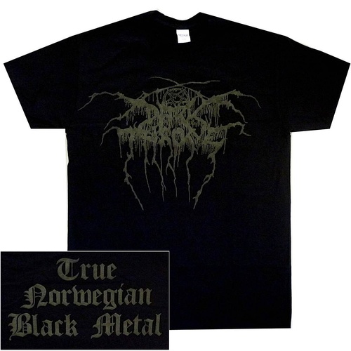 Darkthrone True Norwegian Black Metal Grey Logo Shirt Dark Throne [Size: L]