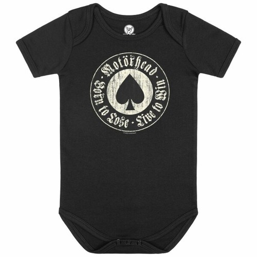 Motorhead Born To Lose Baby Bodysuit [Size: Black 68/74 (6–12 months)]